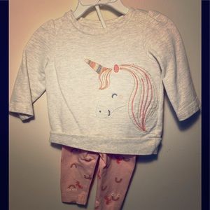 3 Piece Unicorn Sweatshirt Set